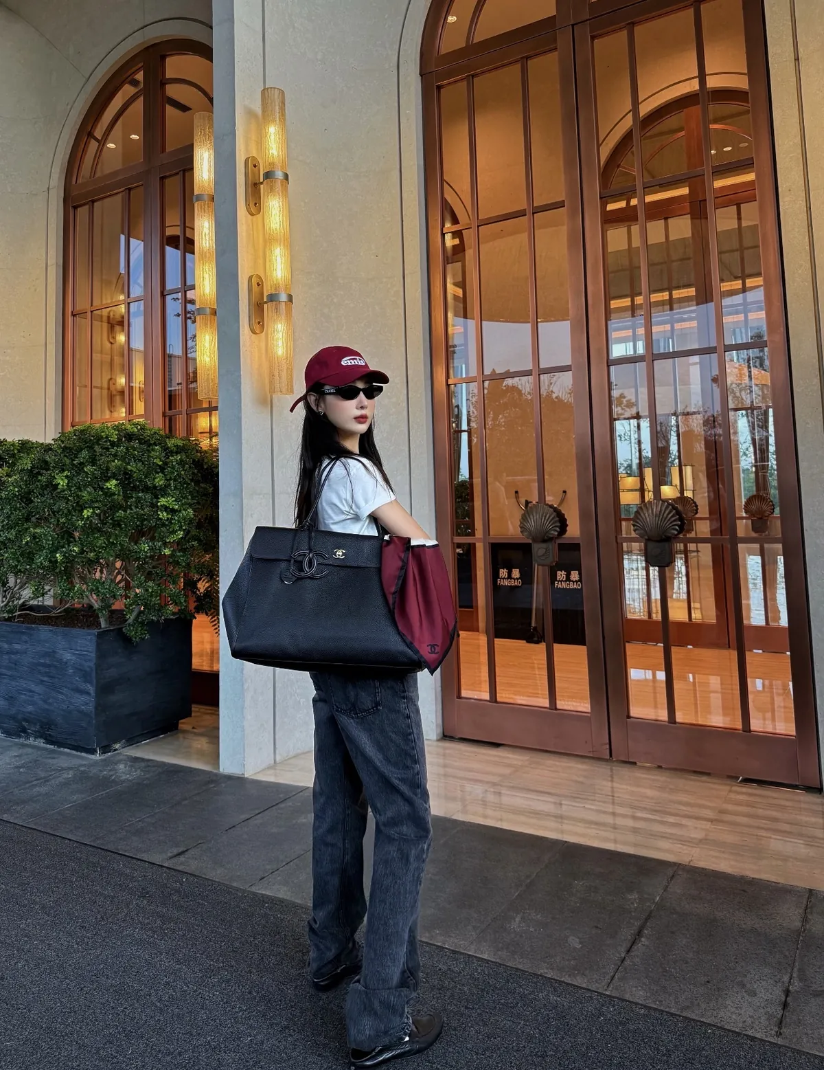 Outfit reference for Chanel Grand Cabas Black Tote: Outfit Ideas for Work, Travel and Street